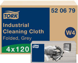 Tork ipari tisztítókendő - szürke, 41, 5x35, 5cm, 120 lap (Karton - 4 csg) (520679)