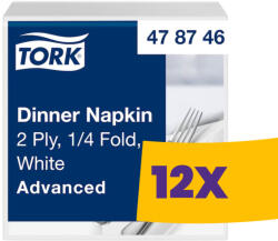 Tork Dinner szalvéta Fehér - 2 rétegű, 39x39cm, 1/4 hajtás, 150 lap (478746)