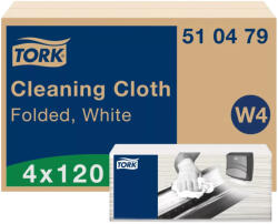 Tork tisztítókendő - hófehér, 41, 5x35, 5cm, 120 lap (Karton - 4 csg) (510479)