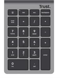 Trust Tastatură Numerică TRUST Xalax Wireless 22 Taste Argintiu TR-25709 (TR-25709)