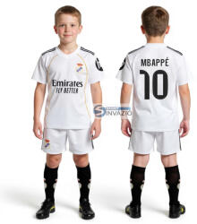  Új-2026-os Mbappe 10 Real Madrid Replika gyerek mez szett+sportszár