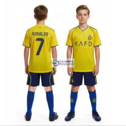  Új 2026-Ronaldo 7 Al Nassr hazai Replika hazai gyerek mez szett+sportszár