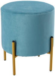 Chomik Velúr puff arany lábakon PHO3925 35 x 40 cm - Tengerkék (PHO3925) - inlea
