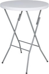 Linder Exclusiv Összecsukható kerek bisztróasztal 80x110 cm MC4700 - Fehér (MC4700) - inlea