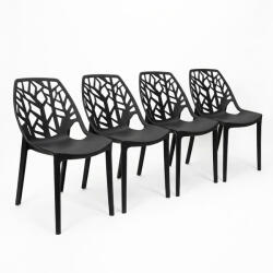 INLEA Étkezőszék 4 darab ELOWEN - fekete (IN13-0026) - inlea