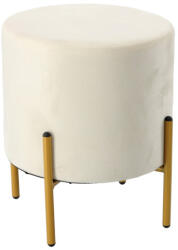 Chomik Velúr puff arany lábakon PHO3901 35 x 40 cm - Bézs (PHO3901) - inlea