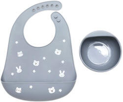 Lorelli Силиконов сет за хранене Lorelli Premium - 2 части, Grey (10230710003)