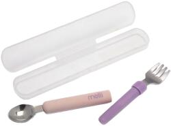 Melii Прибор за хранене Melii - Вилица-лъжица, 12м+, Pink & Purple (ML11100) - ozone