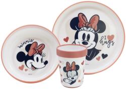 Stor Комплект за хранене с неплъзгаща основа Stor - Minnie Mouse Heart Full, 3 части (10795)