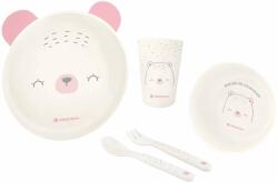 KikkaBoo Пластмасов сет за хранене KikkaBoo - Bear with Me, Pink (31302040134)