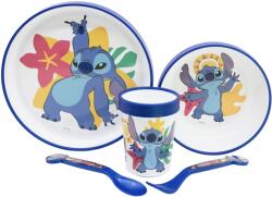 Stor Комплект за хранене с неплъзгаща основа Stor - Stitch, 5 части (75085)