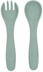 KikkaBoo Комплект вилица и лъжица KikkaBoo Platinum Silicone - Sage (31302050014) - ozone
