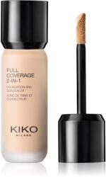 KIKO Milano Full Coverage 2-In-1 alapozó és korrektor 2 az 1-ben árnyalat 10 Warm Rose 25 ml