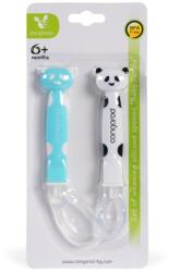 Cangaroo Силиконова лъжичка Cangaroo - Baby Panda, синя (104540) - ozone