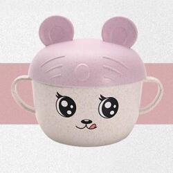 Panda Baby Био купичка от пшенични фибри Panda Baby - Розова (3924100000 - Розов)