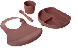 BabyJem Силиконов комплект за хранене BabyJem - 4 части, Mocha (728)