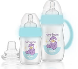 Wee Baby Комплект шишета Wee Baby - Nanninom, широко гърло, 0-6 м (603) - ozone