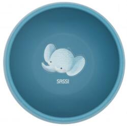 Sassi Силиконова купичка с вакуум Sassi - Chewy The Elephant, синя (SSSI0719)