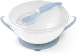 Babyono Купа с капак и лъжичка Babyono - Синя, 300 ml (5901435413753)