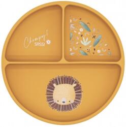 Sassi Junior Силиконова чиния с вакуум Sassi - Chompy The Lion, оранжева (SSSI0665)