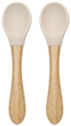 Lorelli Силиконови лъжички с бамбук Lorelli - Natural, 2 броя, Beige (10230680005) - ozone
