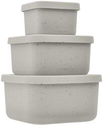 KikkaBoo Комплект кутии за храна KikkaBoo Platinum Silicone - Sand, 3 броя (31302050010)