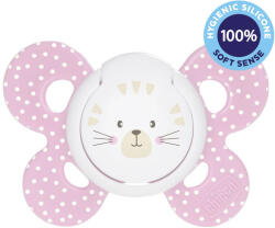 Chicco Physio Comfort szilikon cumi 6-16 hó lányoknak - macska 1 db