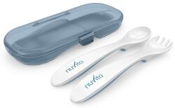 Nuvita Комплект вилица и лъжица в кутийка Nuvita - Powder Blue (NEW023967) - ozone
