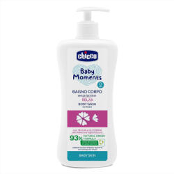 Chicco Babafürdető Baby Moments Relax, Mályva és Körömvirág kivonattal - 500 ml
