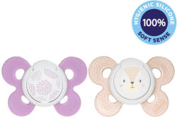 Chicco Physio Comfort szilikon cumi 6-16 hónapos lányoknak - pöttyös/róka 2 db