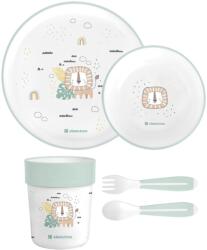 KikkaBoo Пластмасов сет за хранене KikkaBoo - Savanna, зелен (31302040138)