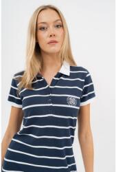 BUDMIL Galléros nyári ruha Női L s. kék-fehér (5996408899269)