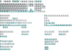HYTE Firefly billentyűkupak készlet fehér/türkiz 252db PBT MX Cherry KEY-HYTE-FIREFLY (KEY-HYTE-FIREFLY)
