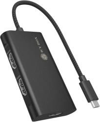 RaidSonic USB Type-C HDMI Átalakító Fekete 20cm IB-AD1030-C 61202 (61202)