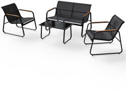 Juskys Modern kerti szett 2 fotel pad és asztal antracit (302311)