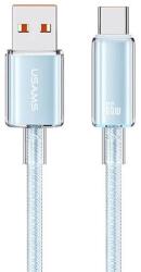 USAMS cloud series adatkábel, usb - type-c, 6a, gyorstöltő, 120cm, világoskék (SJ658USB03)
