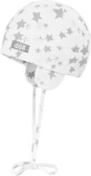  Gyerek sapka, csillagmintás, fehér, 95% pamut, 5% elasztán, állítható szett (hurtimex_4050744785899)
