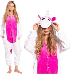 Nikcorp Kigurumi pizsama kosztüm, overál, unikornis, rózsaszín, poliészter, női, S INTL (KI000025)