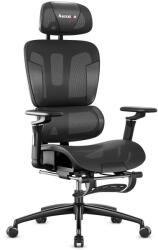 Huzaro Combat 7.9, Gamer Szék, Mesh, lábtartóval, Fekete (HZ-COMBAT7.9BLACK)