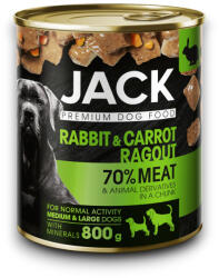 Jack nedves kutyaeledel ragu nyúl&répa konzerv 8x800g