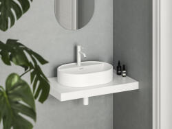 RAVAK Ceramic Slim Shelf O 55 kerámiamosdó matt fehér (XJX0E155001) - webaruhaz