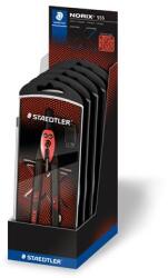 STAEDTLER Körző készlet, precíziós, 3 darabos, STAEDTLER "Norix® 555", piros (TS5550124)