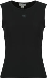 Calvin Klein Jeans Maiouri și Tricouri fără mânecă Femei SL WOVEN LABEL 2X2 BABY RIB CUTO Calvin Klein Jeans Negru EU L