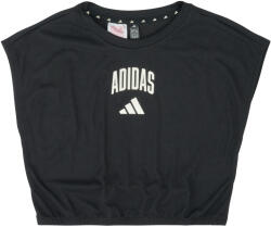 Adidas Maiouri și Tricouri fără mânecă Fete SEASONALS COLLEGIATE TYPOGRAPHY T-SHIRT adidas Negru 13 / 14 ani