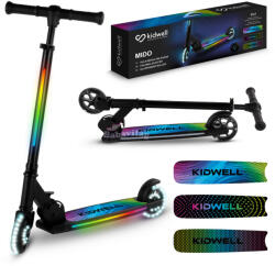 Kidwell MIDO FEKETE összecsukható roller, 20 LED világítási mód, 120 mm, csúszásmentes