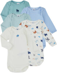 Petit Bateau Body pentru copii 5 BODIES US ML Petit Bateau albastru 24 luni