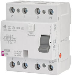ETI Fi relé 4P 25A 30mA 10kA "A" áram-védőkapcsoló 002061511 (002061511)