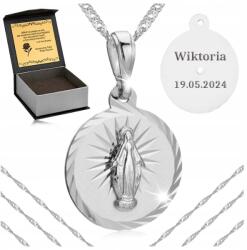 Golden Celebrity Gyönyörű Szingapúri Nyaklánc Csodálatos Medál 925+GRAVÍROZÁS Keresztelő Bérmálás