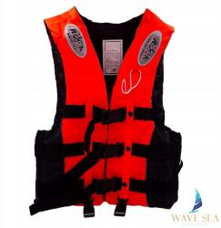 WAVE SEA Mentőmellény XL-es, piros, felnőtt horgász sup (WS-KAM-XL-C)