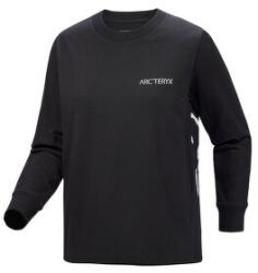 Arcteryx Kragg Cotton Bird Crew LS Women Tricou cu mânecă lungă Black / White M